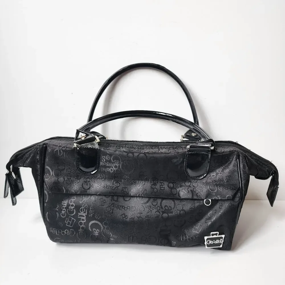 Caboodles Black Makeup Cosmetics Travel Case Tote Bag Organizer Soft Shell READ